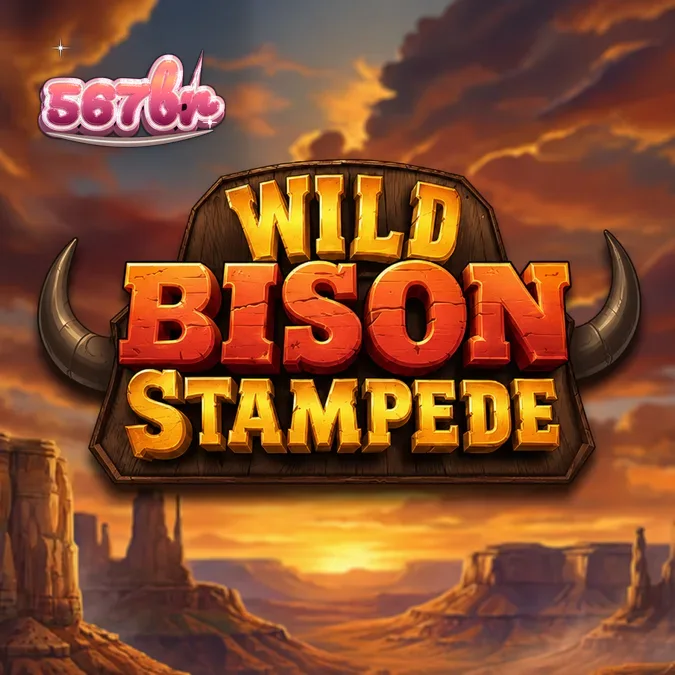 Interface do jogo Wild Bison Stampede com símbolos de animais selvagens
